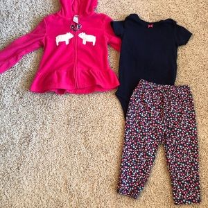 Carter’s Child of Mine Girl’s Outfit, size 24 mo